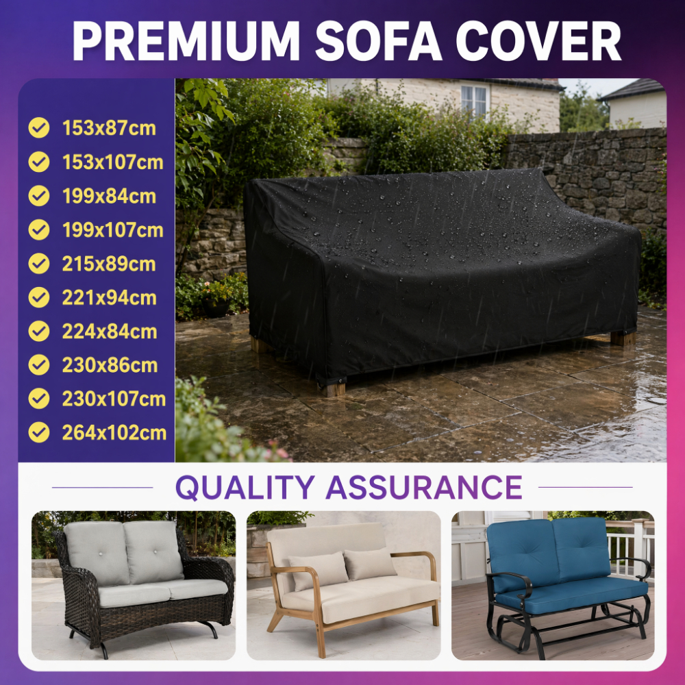 Outdoor Furniture Heavy - 10 Size Heavy-Duty Outdoor Double Sofa