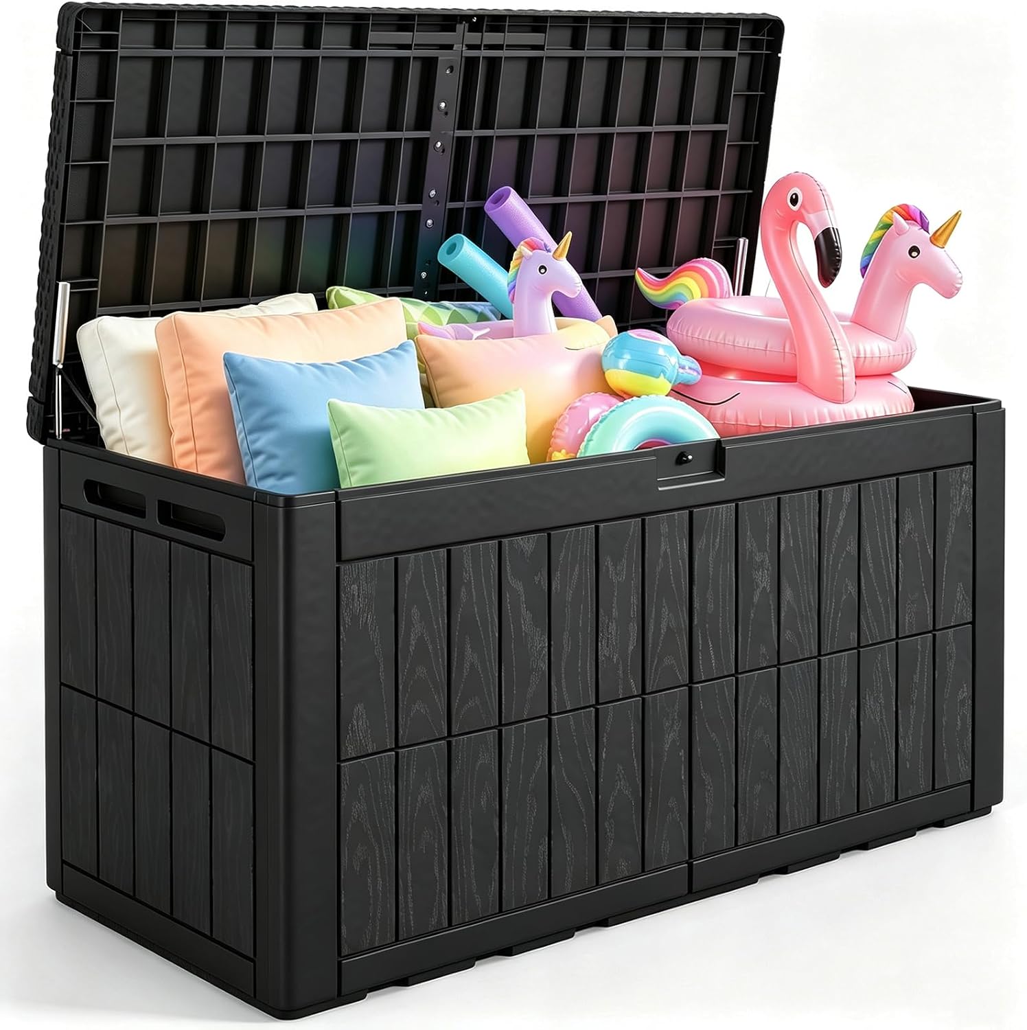 Outdoor Furniture Heavy - 120 Gallon Resin Deck Box, Weatherproof