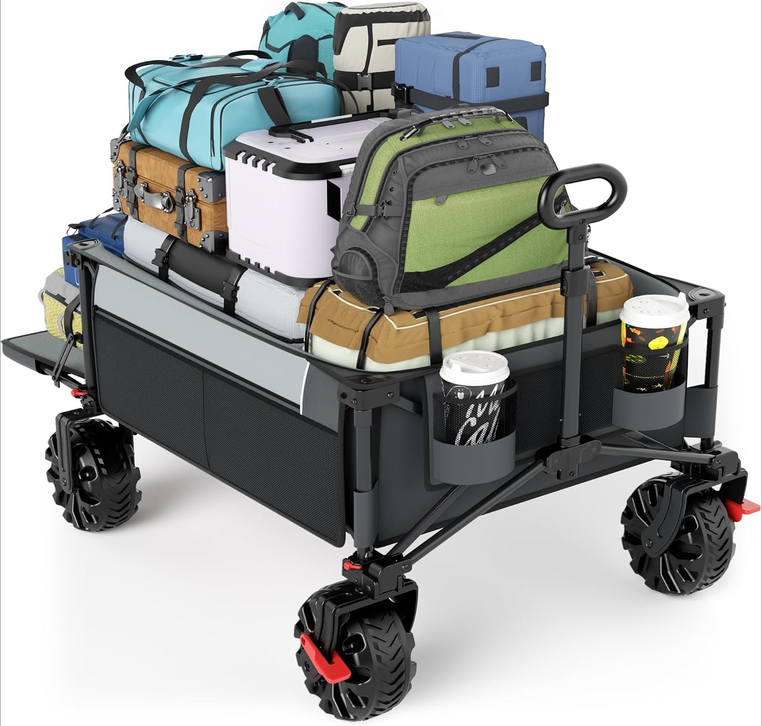 Outdoor Furniture Heavy - Extra Wide Heavy Duty Wagon Cart