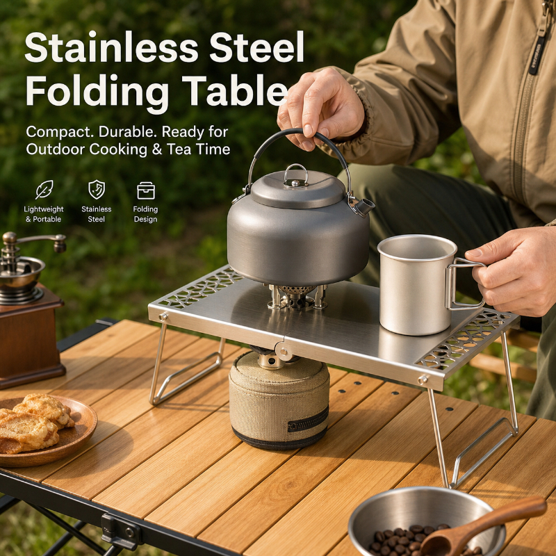 Outdoor Furniture Australia - Outdoor Portable Mini Tea Table Stainless