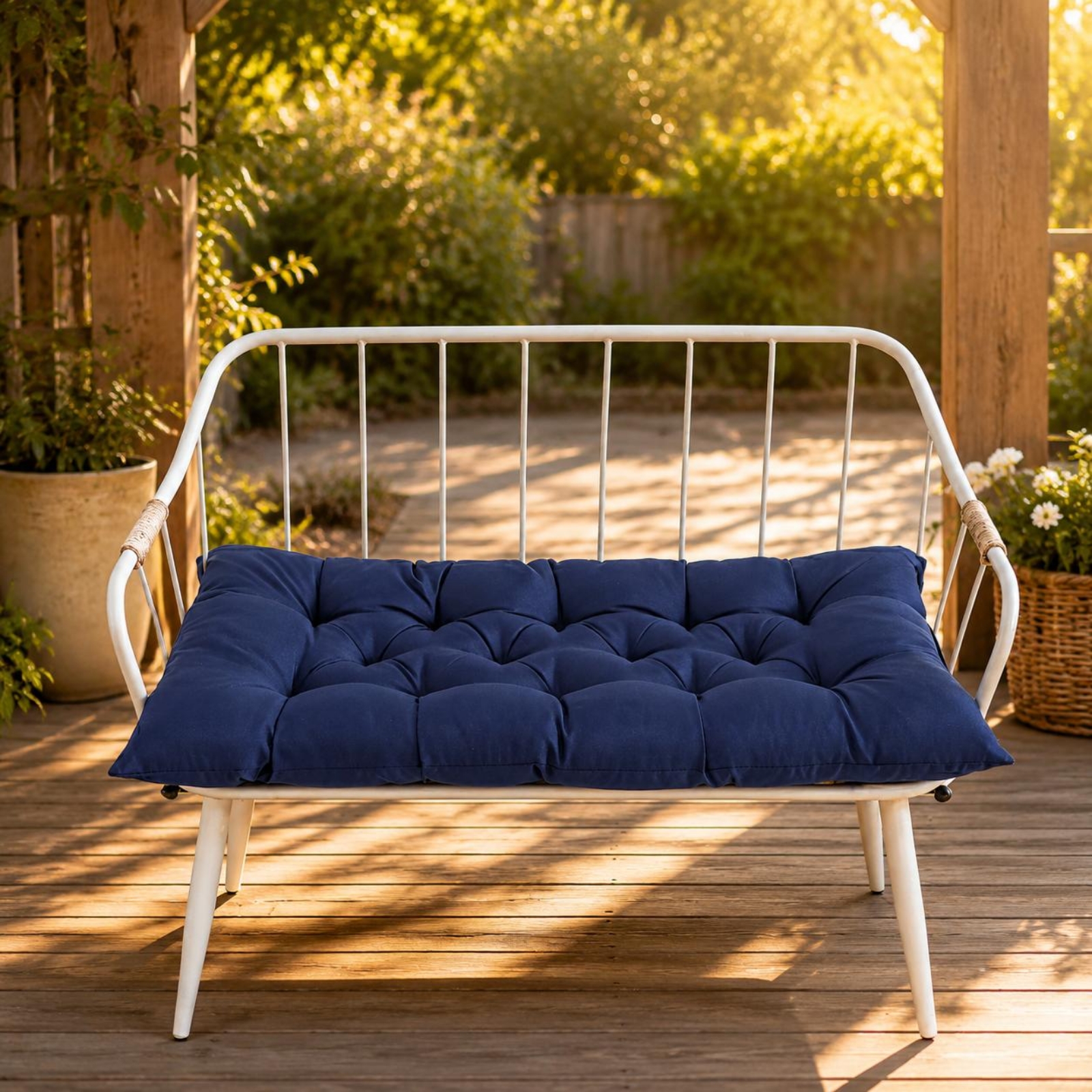 Outdoor Furniture Bench - Waterproof Bench Cushion Sunproof Garden Bench