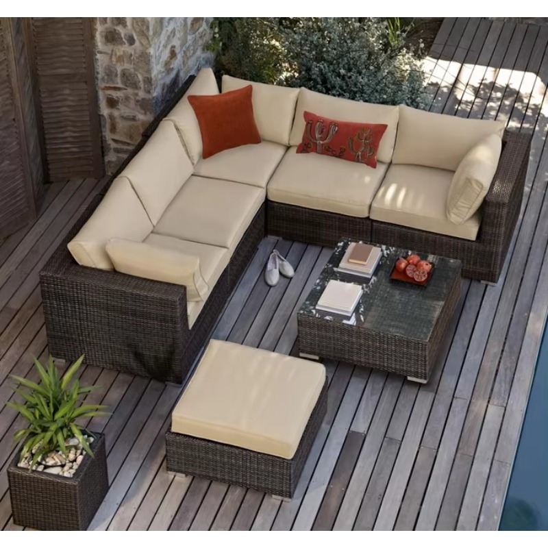 6 Seater Small Garden Sectiona - Outdoor Furniture Small ulasan dan harga