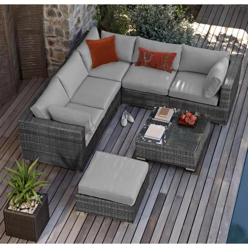6 Seater Small Garden Sectiona - Outdoor Furniture Small ulasan dan harga