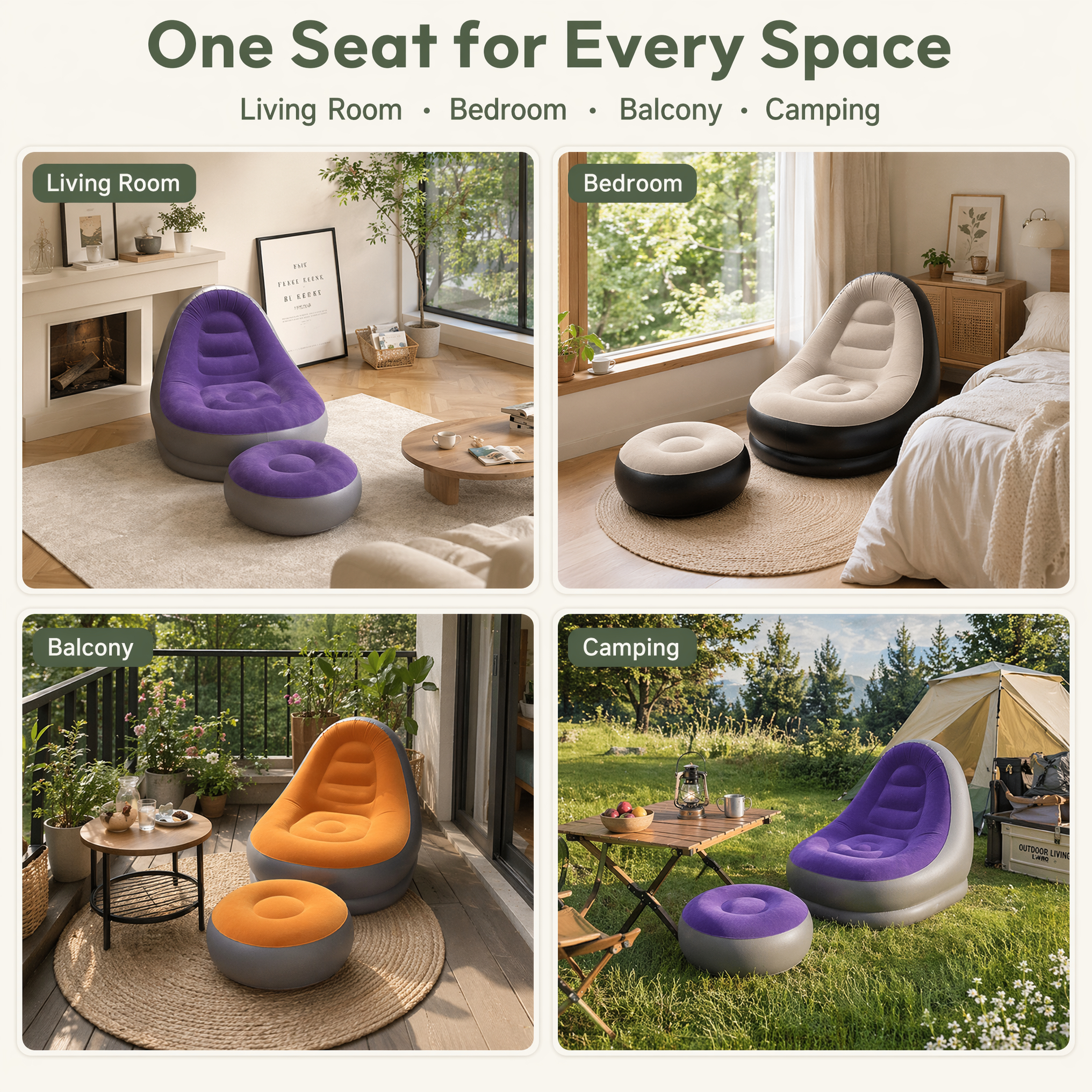 2 IN 1 Inflatable Sofa with St - Outdoor Furniture Small ulasan dan harga
