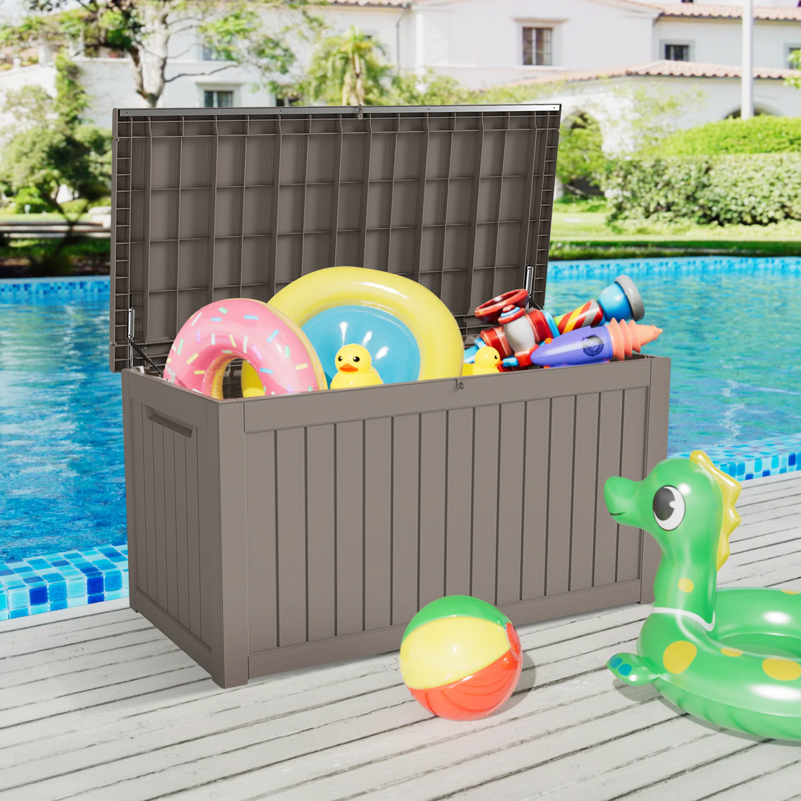230GAL Gallon Waterproof Large - Outdoor Furniture With Storage For Cushions ulasan dan harga