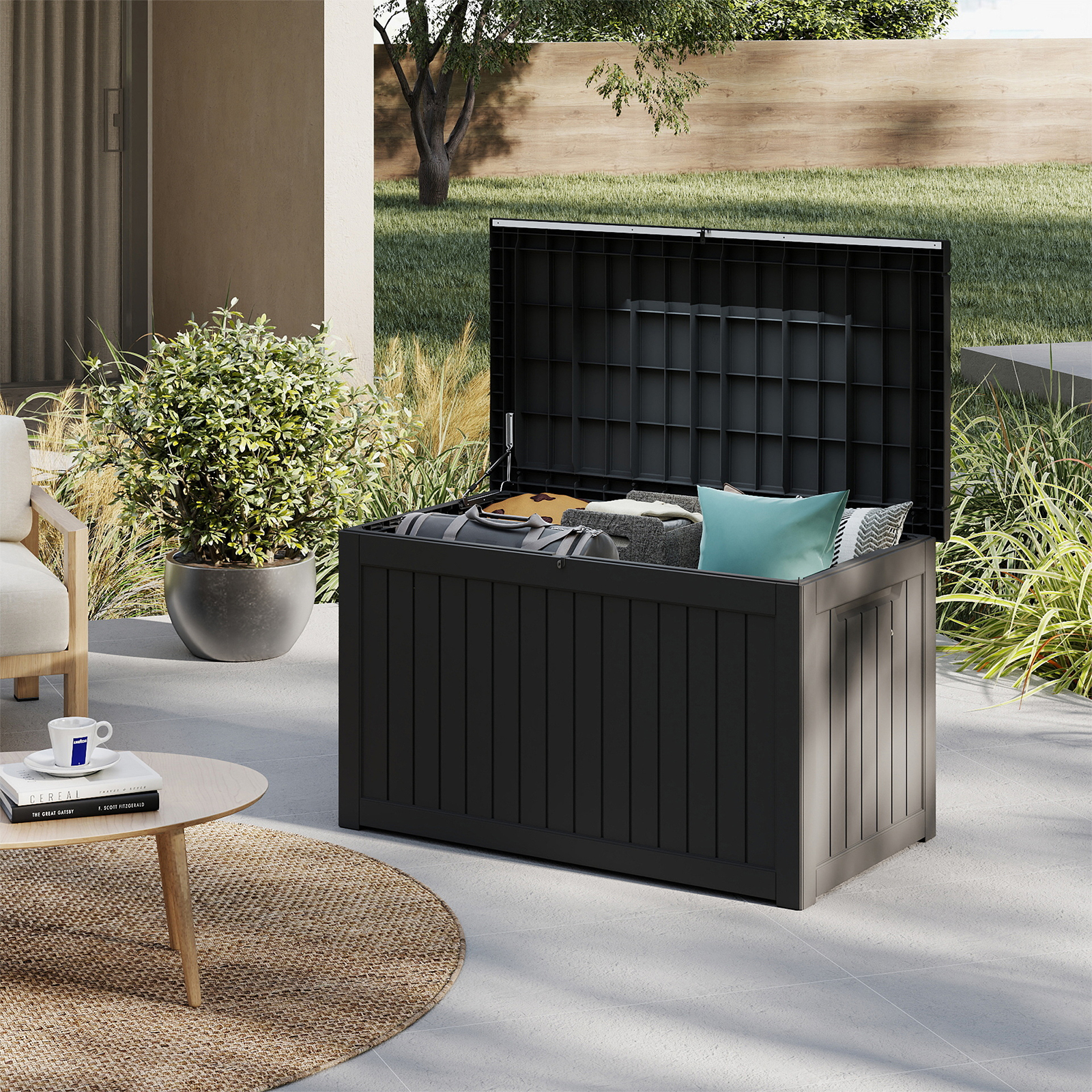 230GAL Gallon Waterproof Large - Outdoor Furniture With Storage For Cushions ulasan dan harga