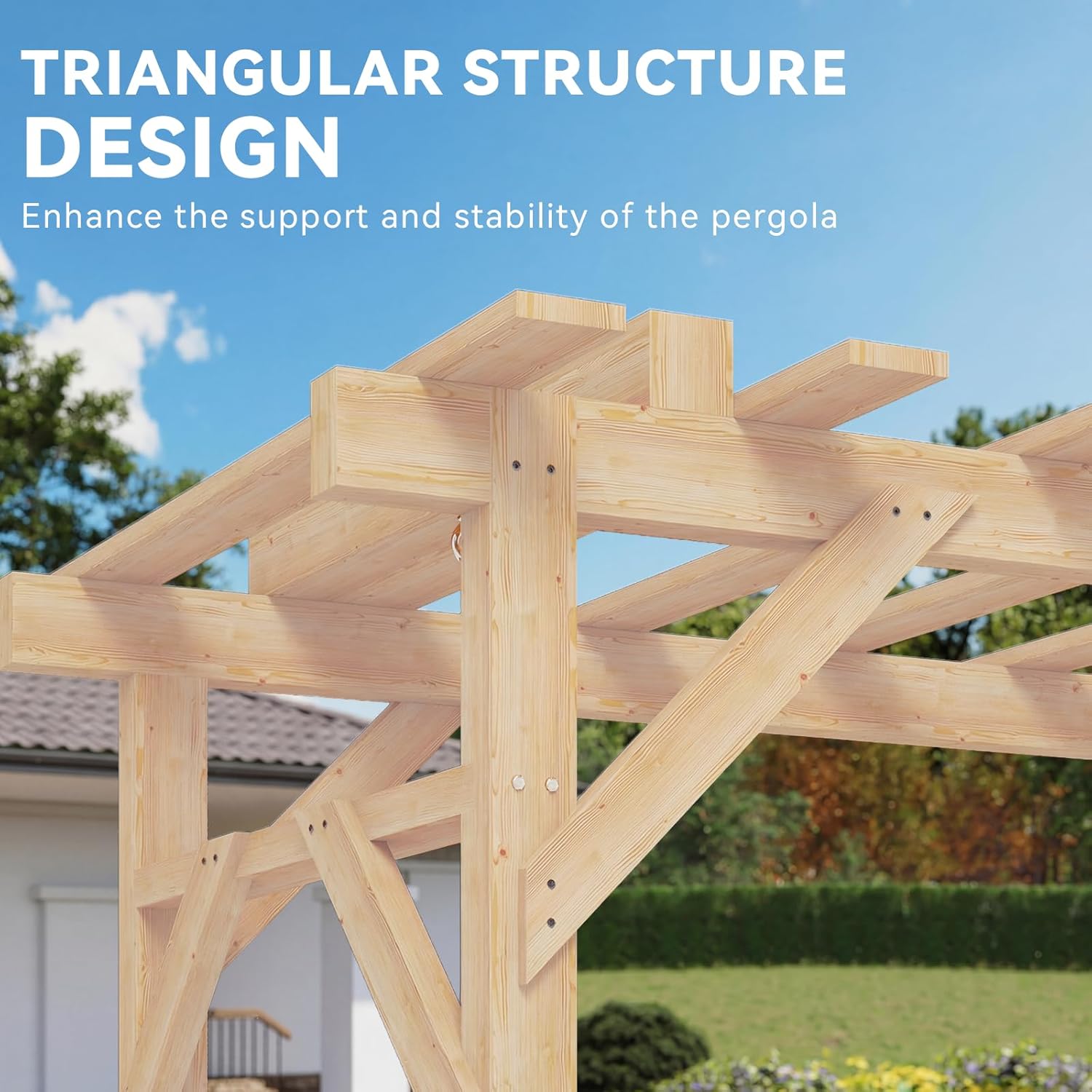 Cedar Wood Pergola Swing Bench - Outdoor Furniture Bench ulasan dan harga
