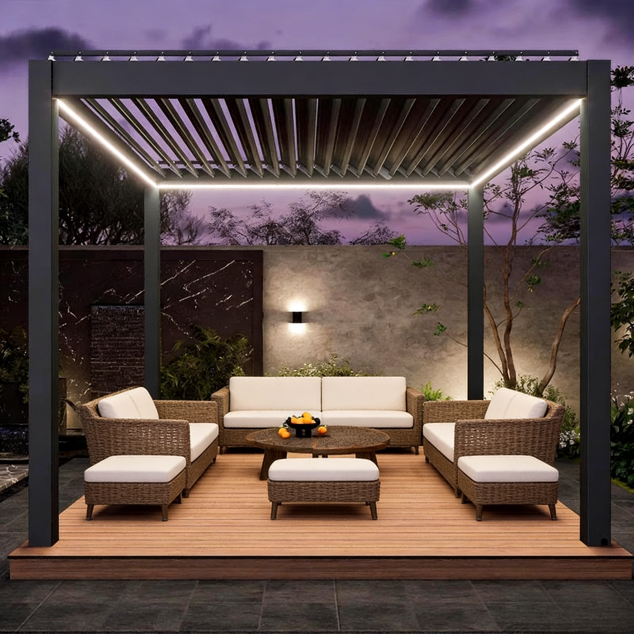 Villa Fashion Outdoor Sun Prot - Outdoor Furniture Metal ulasan dan harga