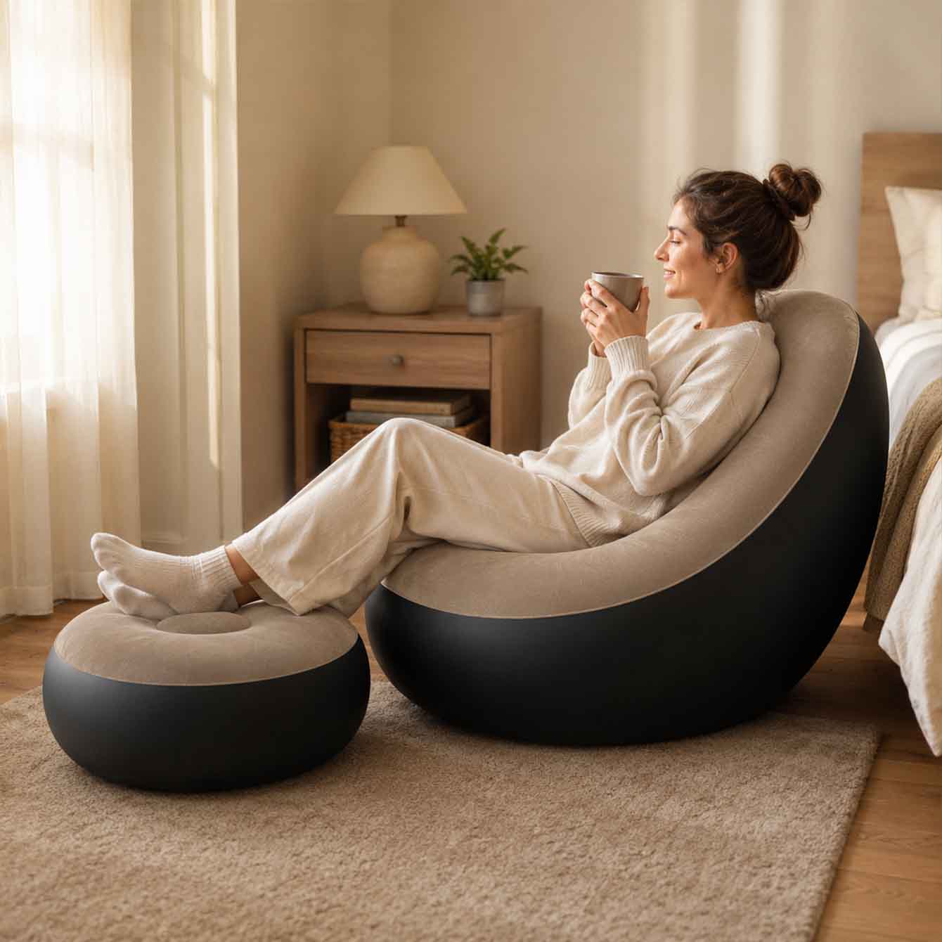 Inflatable Chair for Adults,Po - Outdoor Furniture Small ulasan dan harga