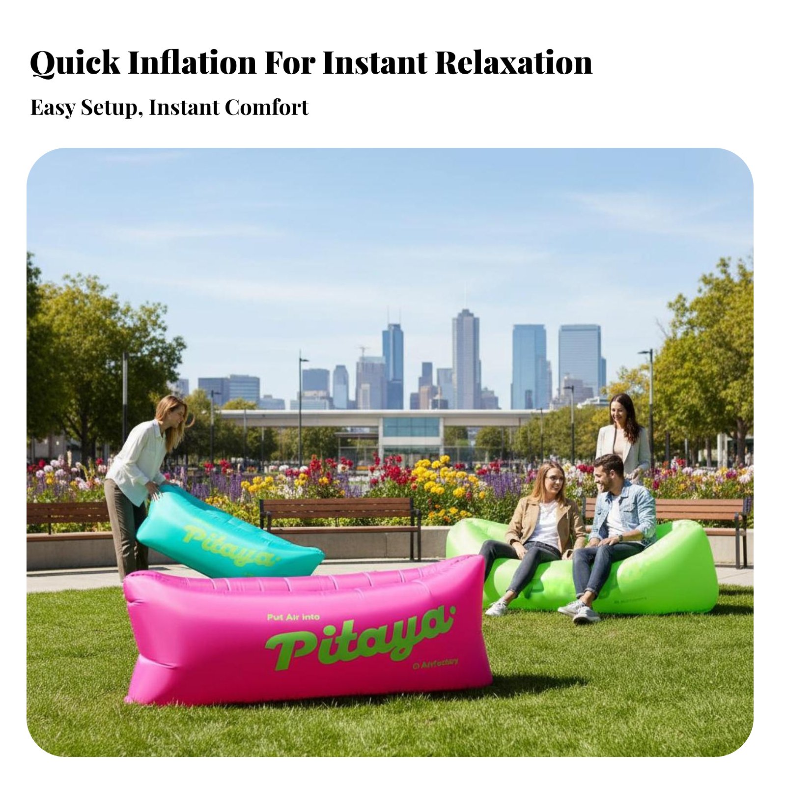 Air-Filled Lounger Easy to Inf - Outdoor Furniture Small ulasan dan harga