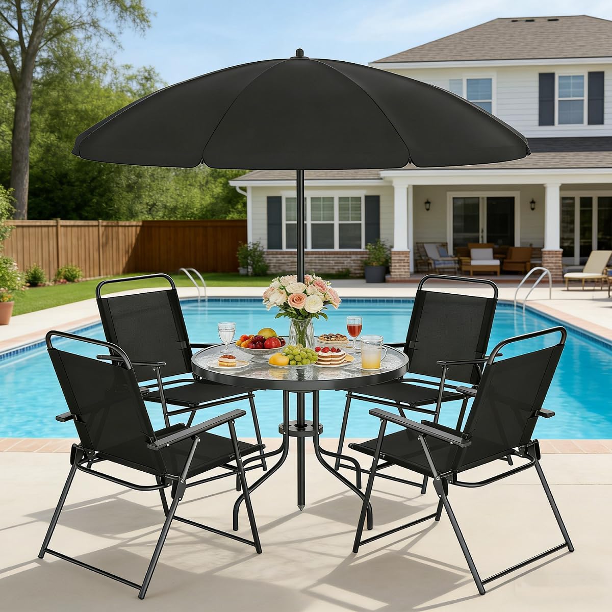 6-Piece Outdoor Patio Dining S - Outdoor Furniture Small ulasan dan harga