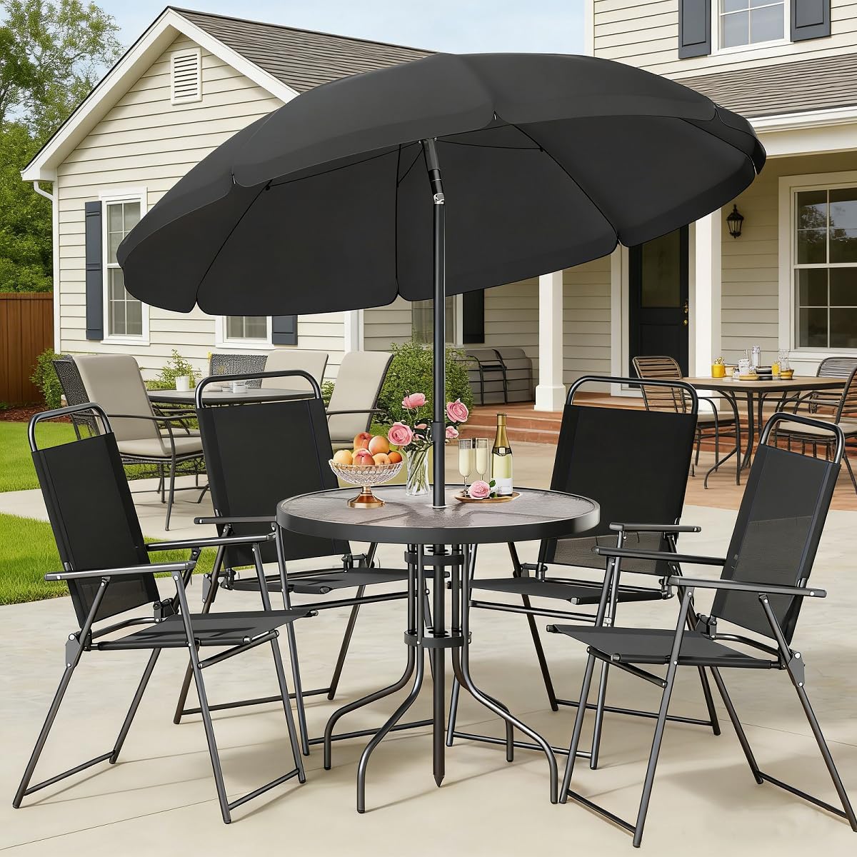 6-Piece Outdoor Patio Dining S - Outdoor Furniture Small ulasan dan harga