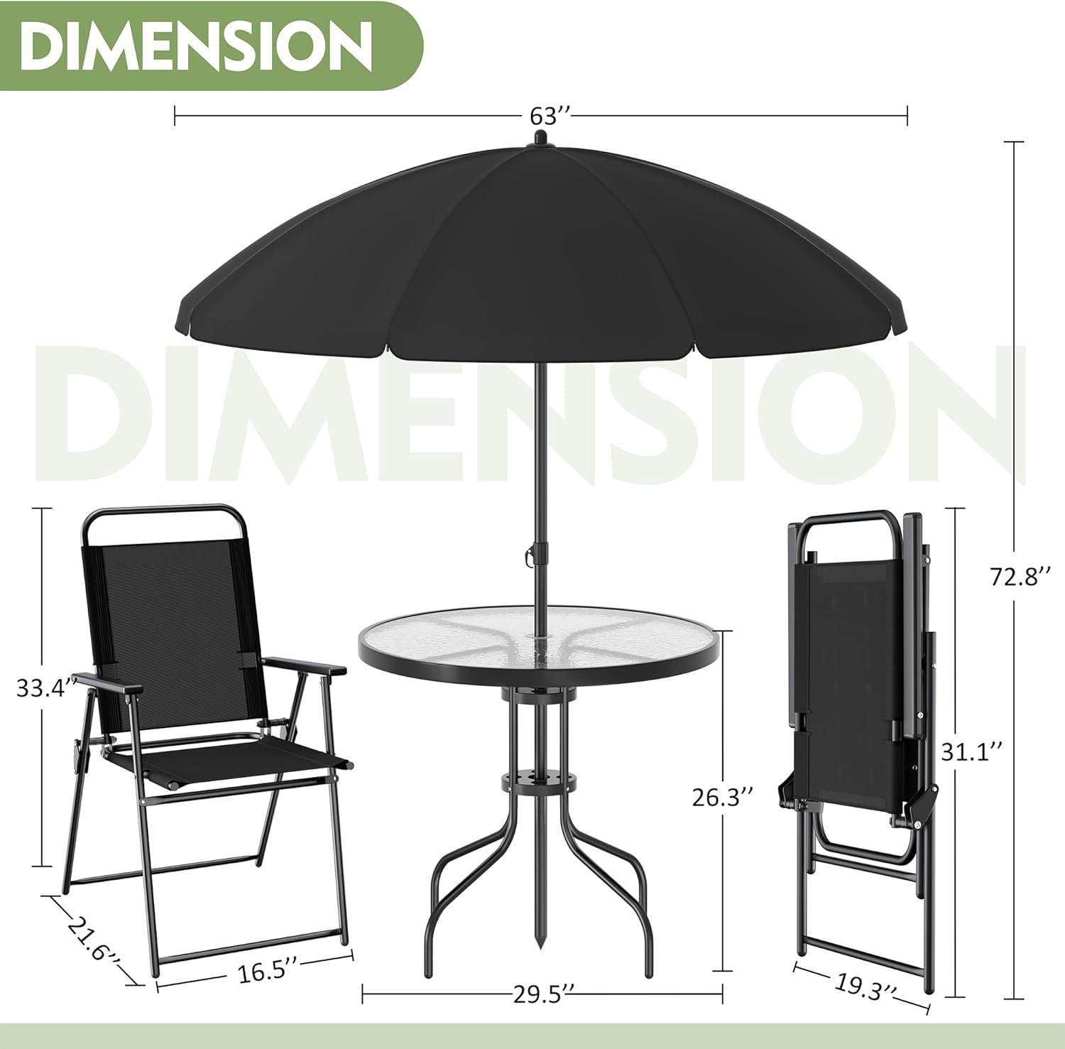 6-Piece Outdoor Patio Dining S - Outdoor Furniture Small ulasan dan harga
