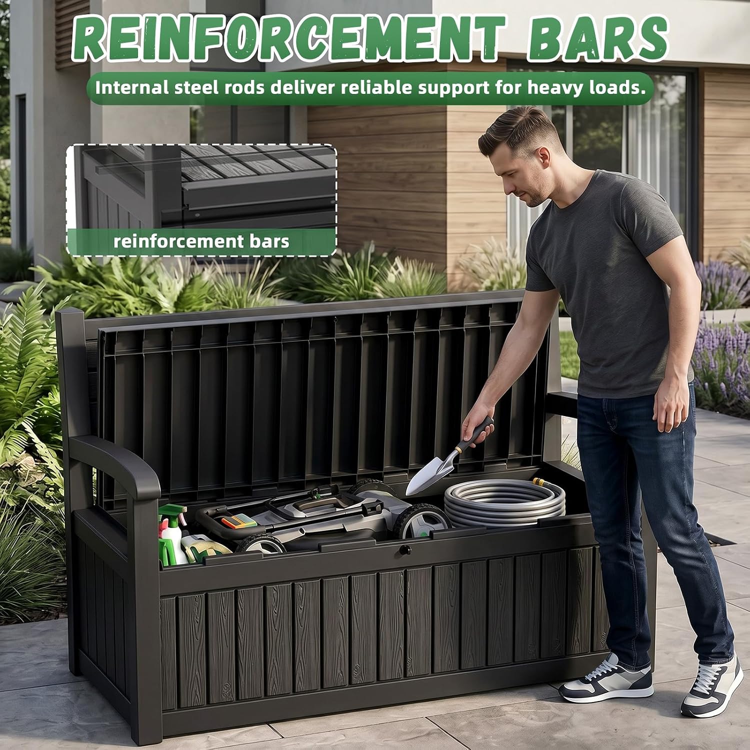 Large Outdoor Storage Bench De - Outdoor Furniture With Storage For Cushions ulasan dan harga