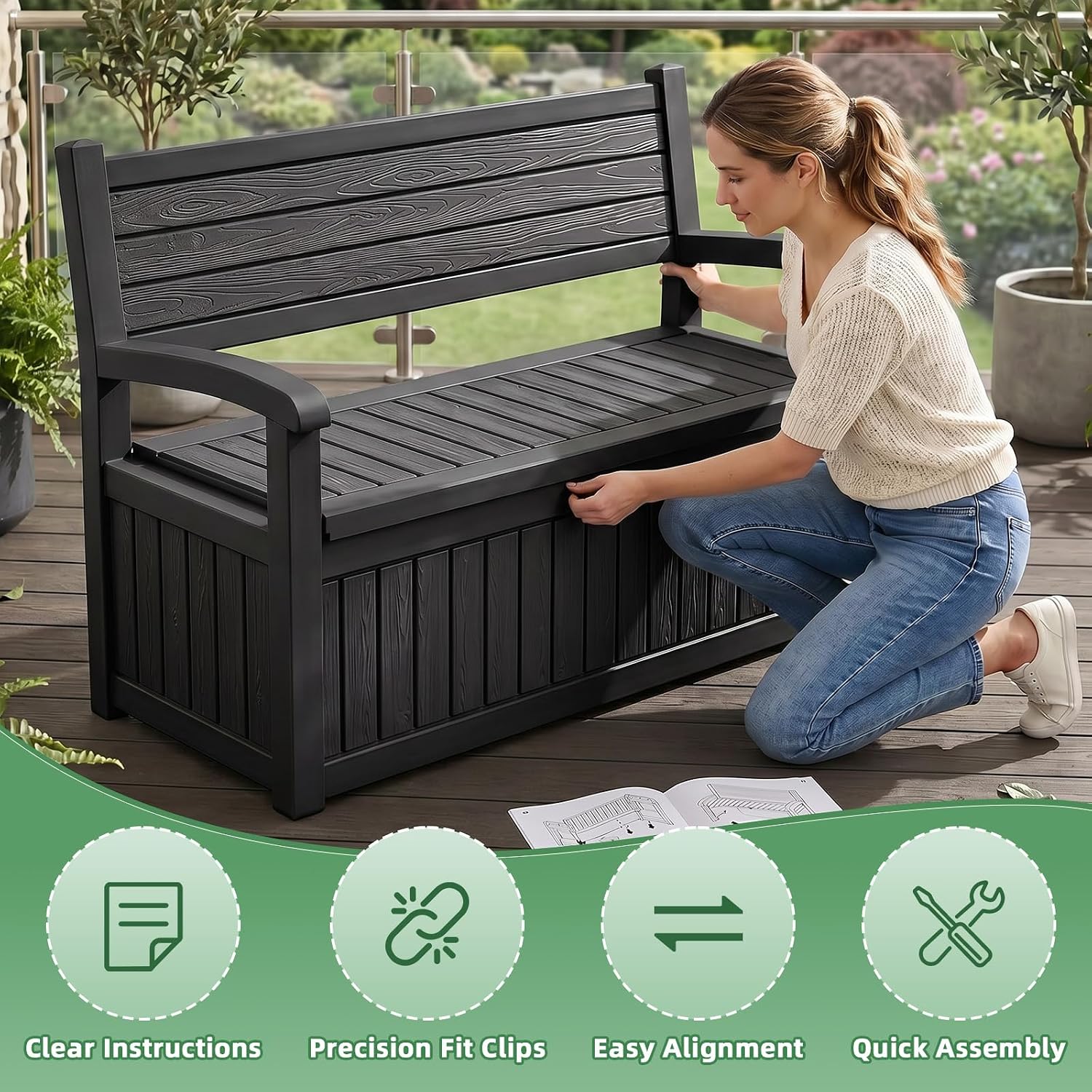 Large Outdoor Storage Bench De - Outdoor Furniture With Storage For Cushions ulasan dan harga