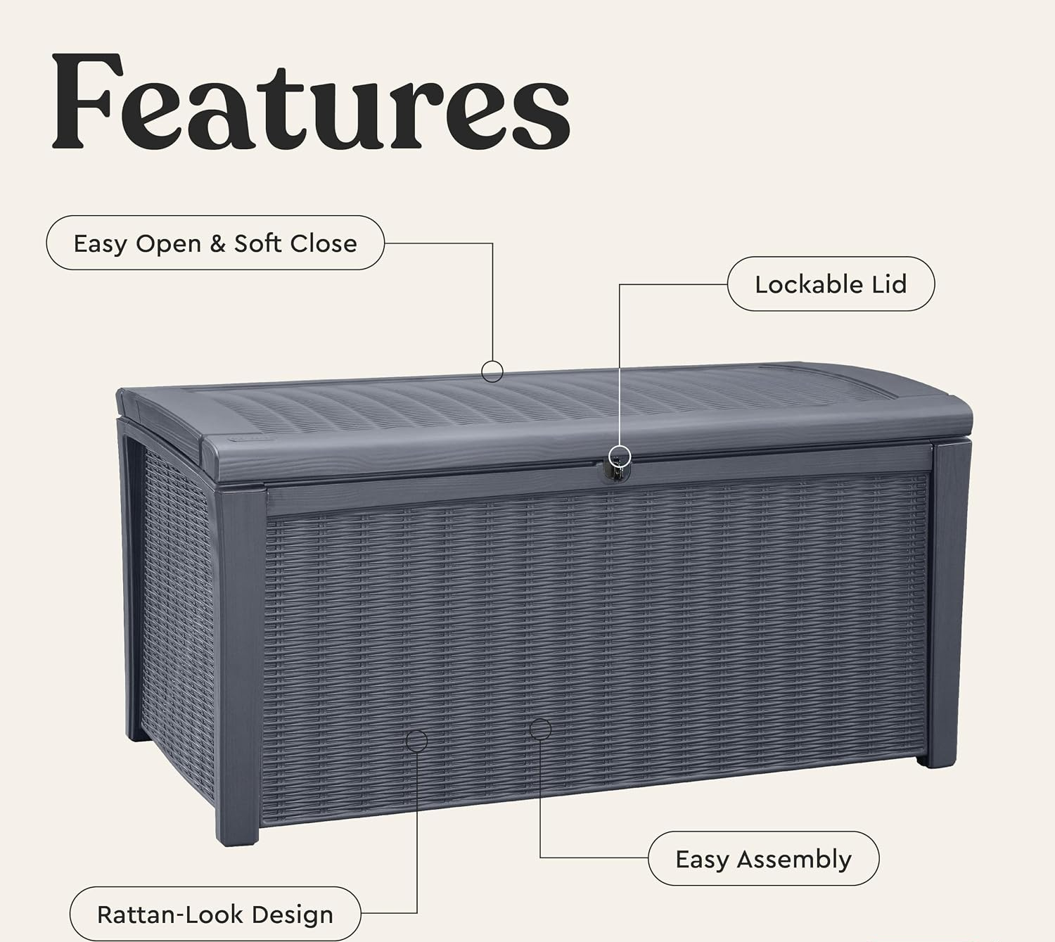 110 Gallon Outdoor Storage Dec - Outdoor Furniture Bench ulasan dan harga