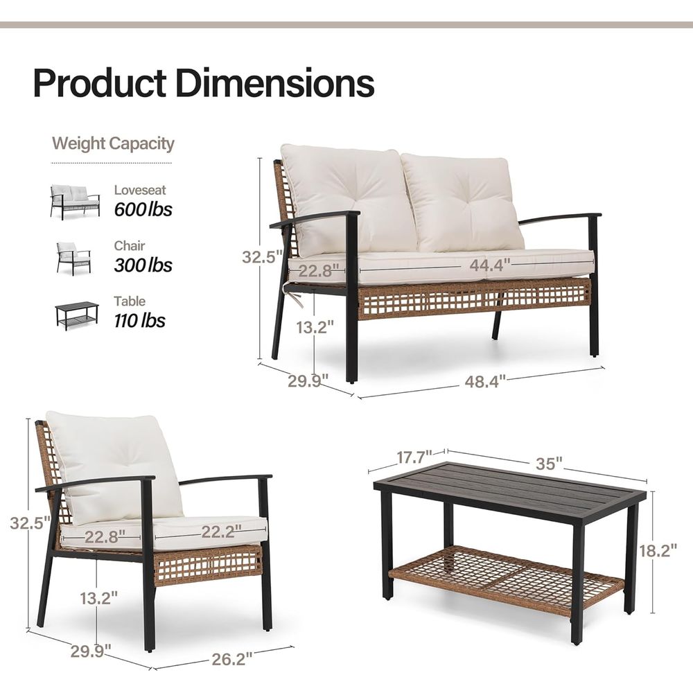 Oversized Comfort Patio Furnit - Outdoor Furniture With Storage For Cushions ulasan dan harga