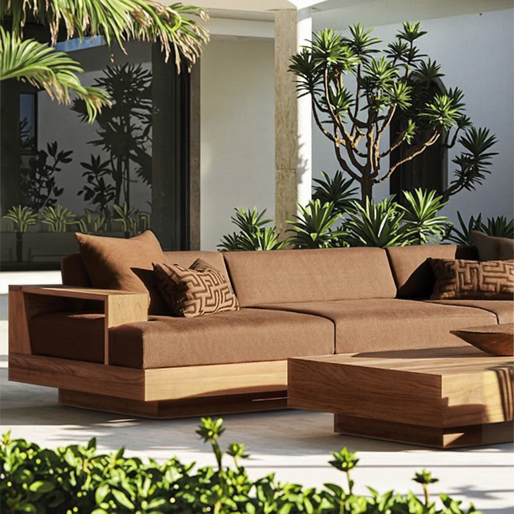 -Modern Luxury Leisure Teak Fu - Outdoor Furniture Factory ulasan dan harga
