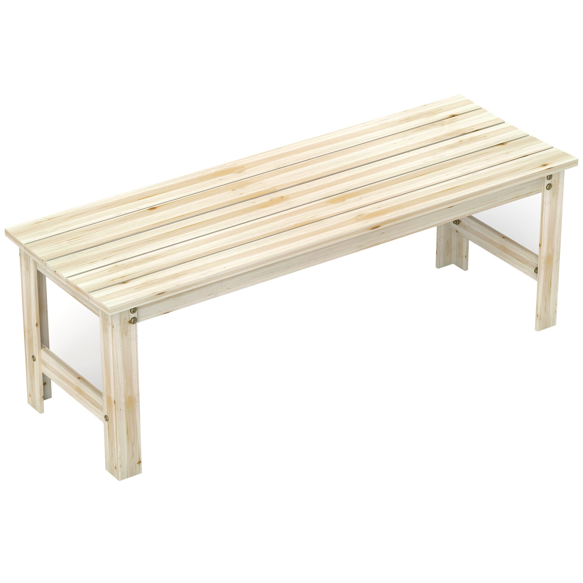 2-Seat Wood Garden Bench, Slat - Outdoor Furniture Bench ulasan dan harga