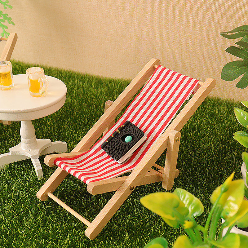Dollhouse Miniature Items Wood - Outdoor Furniture Small ulasan dan harga