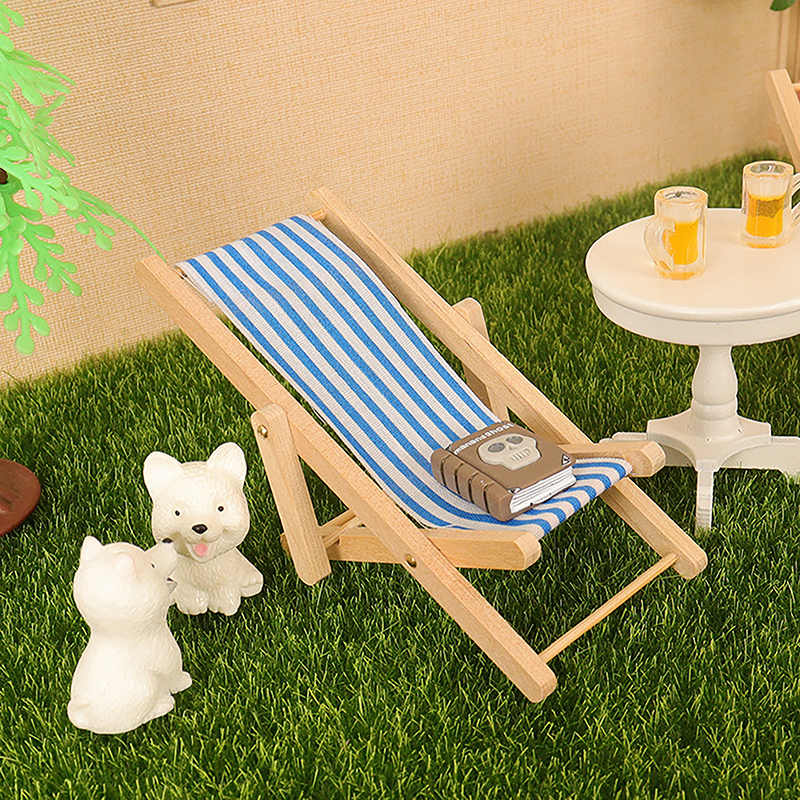 Dollhouse Miniature Items Wood - Outdoor Furniture Small ulasan dan harga