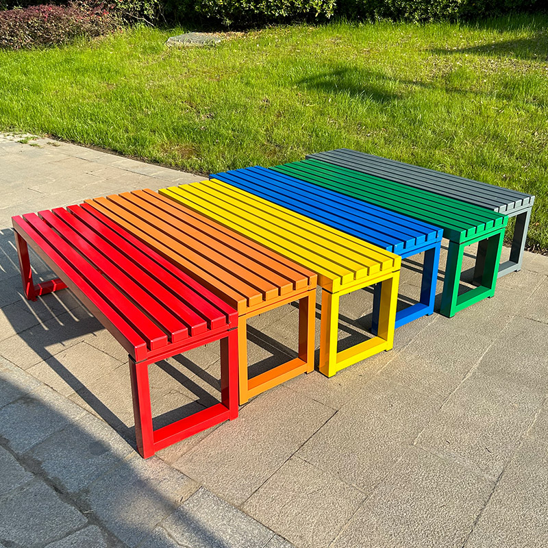 Internet celebrity White bench - Outdoor Furniture Bench ulasan dan harga