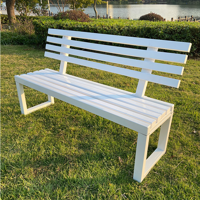 Internet celebrity White bench - Outdoor Furniture Bench ulasan dan harga