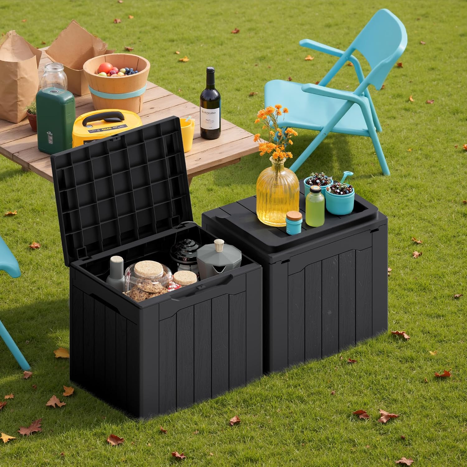 Devoko 30 Gallon Resin Deck Bo - Outdoor Furniture With Storage For Cushions ulasan dan harga