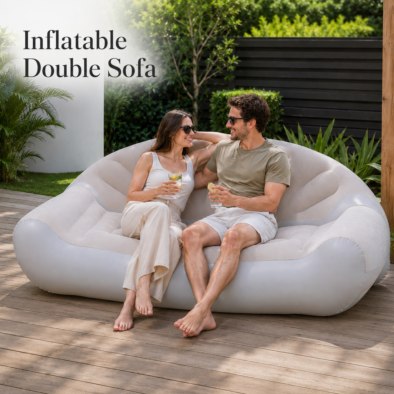 1pc Inflatable Double Sofa Cha - Outdoor Furniture Small ulasan dan harga
