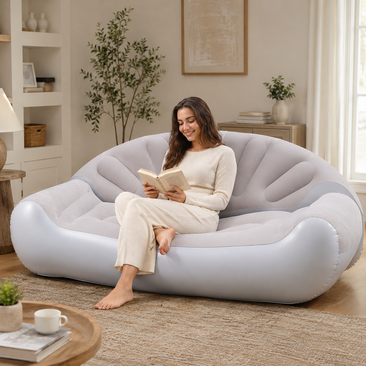 1pc Inflatable Double Sofa Cha - Outdoor Furniture Small ulasan dan harga