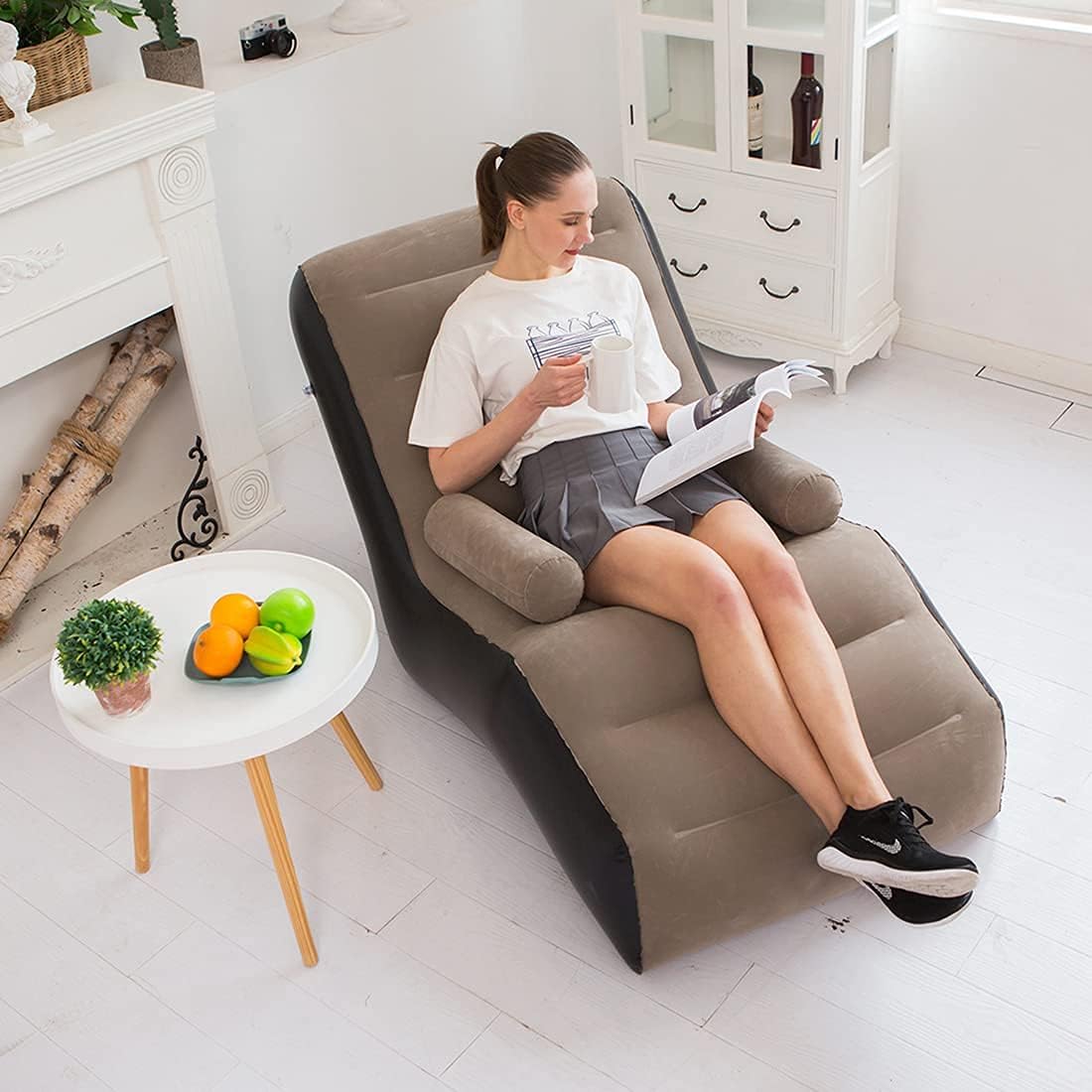 Folding Lazy Sofa,Inflatable L - Outdoor Furniture Small ulasan dan harga