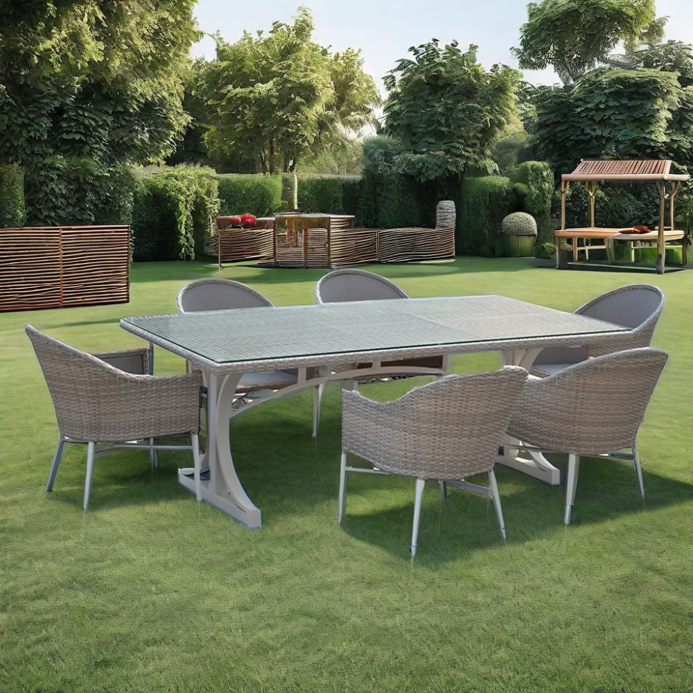 Discount 7 Pieces Luxury PE Ra - Outdoor Furniture Factory ulasan dan harga