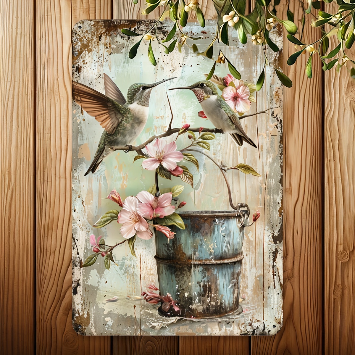 1pc Vintage Hummingbird & Flor - Outdoor Furniture Metal ulasan dan harga