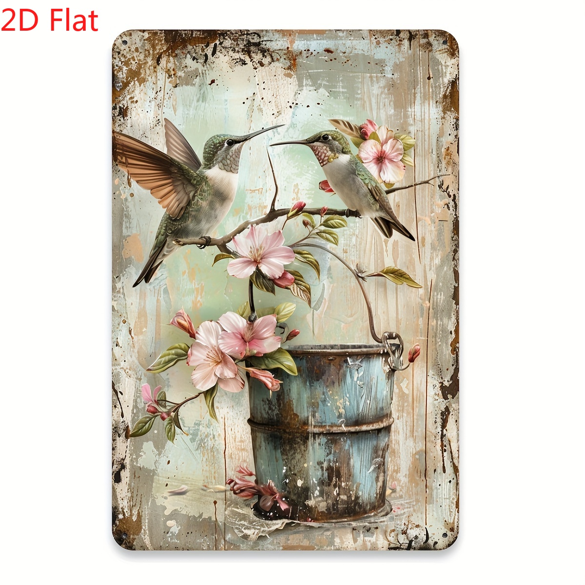 1pc Vintage Hummingbird & Flor - Outdoor Furniture Metal ulasan dan harga