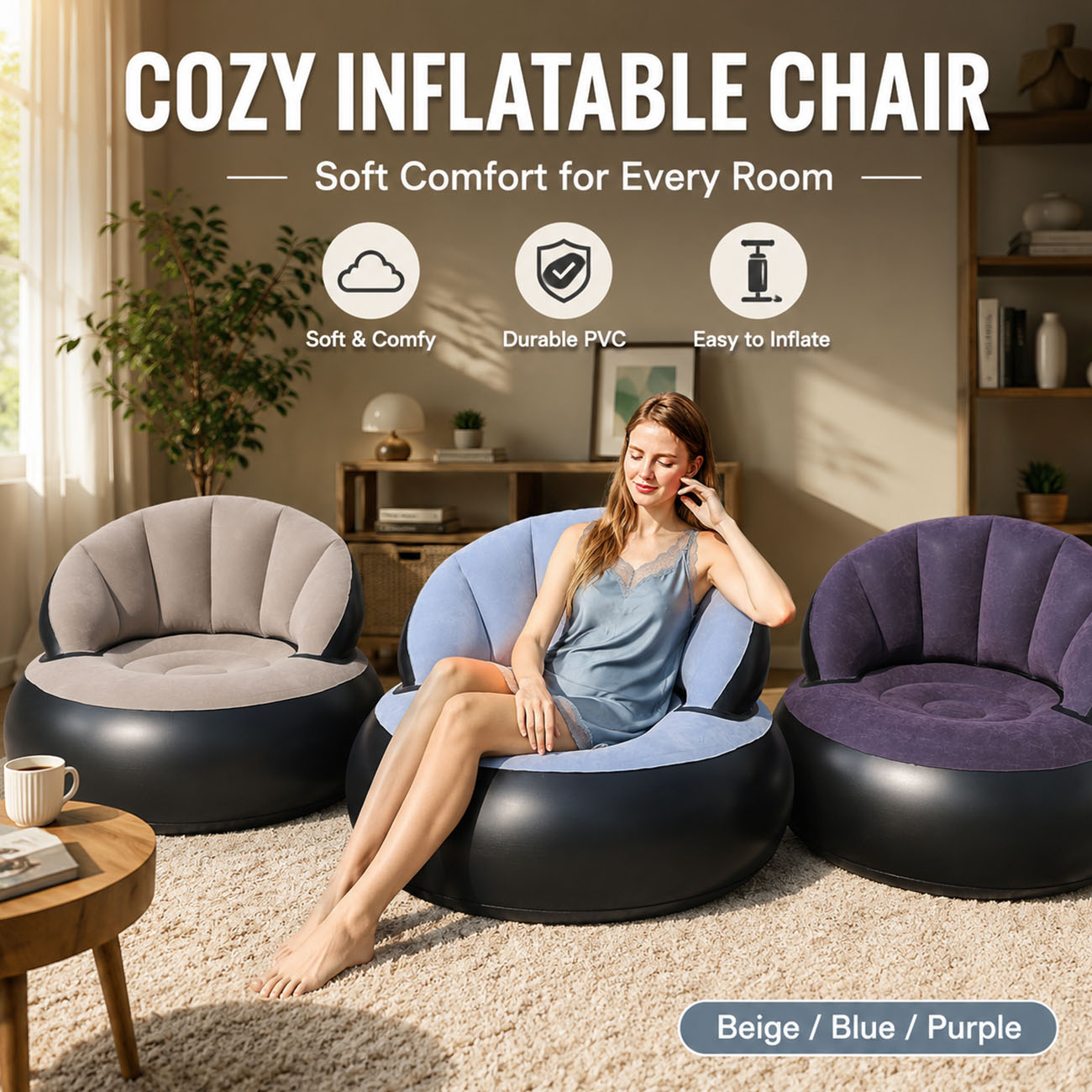 Inflatable Chair for Adults, F - Outdoor Furniture Small ulasan dan harga